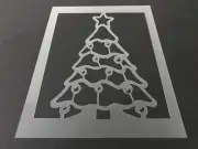 Christmas Tree #11 Stencil 10mm or 7mm Thick, X-mas, Santa, Snow Flake, Holiday