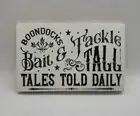 Rustic Boondocks Bait & Tackle Farmhouse, Wood Sign - Handmade & Handpainted