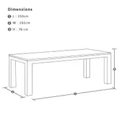 Balmoral 2.5m Outdoor Aluminium Teak Top Dining Table - Outdoor Aluminium Tables