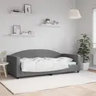 Day Bed without Mattress Dark Grey 90x190 cm Fabric vidaXL