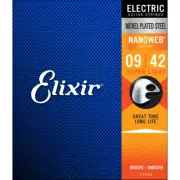 6 Sets Elixir 12002 Nanoweb Super Light Electric Guitar Strings 9-42