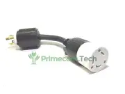 WELDER 3-PRONG L6-30R RECEPTACLE to 4PIN L14-30P LOCKING PLUG POWER CORD ADAPTER