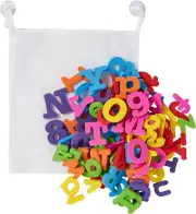- 100 PCS Bath Foam Letters with Mesh Bag - Educational Play Toy