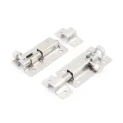 2pcs Metal Safety Cabinet Batnroom Door Slid Lock Latch Hasp Barrel Bolt Clasp
