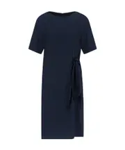 Emporio Armani Crewneck Side Tie Mini Dress EU38,EU42,EU40,EU46,EU44 navy blue