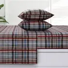 Brentwood Plaid Flannel Twin XL Sheet Set, Super Soft 100% Cotton, Extra Deep Po
