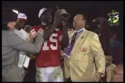 Quarterback Tommie Frazier Nebraska Cornhuskers holds the trophy a- Old Photo 1