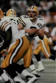 Mark Brunell Green Bay Packers drops back to pass 1990s Old Photo