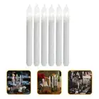 6pcs For Valentine' Day Flameless Candlesticks Wedding Candle Led Flickering