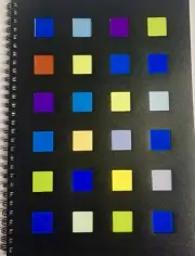 A5 Lined Square Vinyl Covered Spiral Notebook. 70gsm 60 Pages