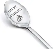 Happy Birthday Spoon Gifts for Women Men Engraved Anniversary Birthday Gifts for Him Her Bday Gifts for Mom Dad Gifts for Birthday Presents for Girls Boys Birthday Cake Spoon Daughter Son Gift Ideas