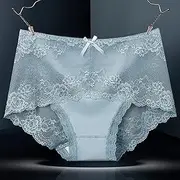 [FARZAH] Women Panties Female Underwear Women' s Cotton and Lace Hipster Knickers Ladies Sexy High Waisted Knickers Lace Maxi Briefs Knicker Underwear, 3 Pk ，7 Colors (Color : F, Size : X-Large)