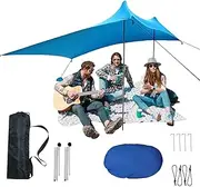 Beach Canopy, Pop-up Camping Canopy Sunshade, Outdoor Portable Relaxing Tent for Trips, Hiking, Fishing, Backyard