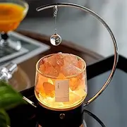 Himalayan Salt Lamp Salt Rock Lamp Night Light with DC Power Cable Crystal Lamp Comfort Lighting for SPA Bedrooms Office Outdoor Camping Lava Orange