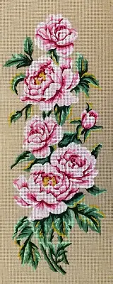 Needlepoint tapestry painted canvas - Flowers. 18.626 (12"x24") Gobelin