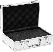 Aluminum Alloy Portable Toolbox, Aluminum Tool Box 25.5x16.5x9.5cm, Flight Case with Padded Foam, Portable Aluminium Case Storage Toolbox Small Parts Organiser