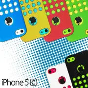 Colour Punch Silicone Hole Case Cover For iPhone 5c 5 c + Screen Guard Sodt Skin