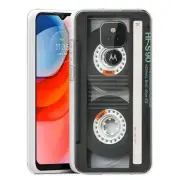 (Cassette Tape)ShockProof TPU phone case cover(Clear)for Moto G Play(2021)