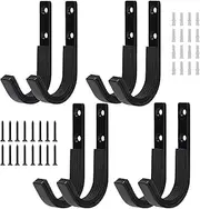 LOIUO Gun Rack Storage Wall Mount Rifles Shotgun Hooks Horizontal Metal Hangers for Storing Shotguns Rifles Archery Bow Heavy Duty Steel