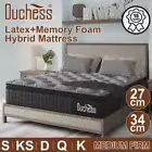 Hybrid Mattress Comfortable Memory Foam Pocket Springs Reinforced Edge