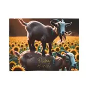 Bearded goats Personalized Velveteen Plush Baby Blanket