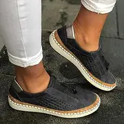 [DaVanck] Sneakers Womans Casual Shoes Comfortable Ladies Flats Tenis Beach Sandals Black