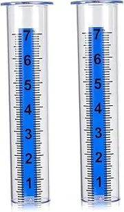 Yardwe Digital Rain Gauge Tubes 2 Pack Replacement for Outdoor Accurate Plastic Meters for Rain Measurement
