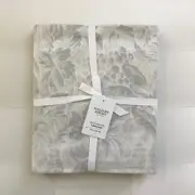 Williams Sonoma FRUTTA JACQUARD Tablecloth 70”x 108” Grey NWT