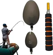 Bait Shovel, Ice Fishing Shovel, Telescopic Fishing Feeder Scoop, Portable, Non-Slip Carp Feeder, Stainless Steel, Bait Throwing Spoon, Fishing Accessories