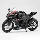 1:12 Scale HP4 Motorcycle Model Car Toy Alloy Diecast Light Music Shock - Black