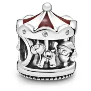 Pandora Sterling Silver With CZ Christmas Carousel Charm 798435C01