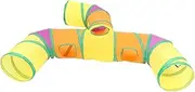Milisten Collapsible Indoor Cat Tunnel: Small Pet Play Tunnel Tube Indoor Exercise Sports Toy Ideal for Cats Kittens Rabbits and Puppies
