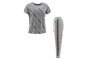 FIL Women's 2pc T-Shirt Track Pants Set - L'AMOUR - Light Grey [Size: 10]