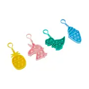 4 Piece Fidget Popper Keychains