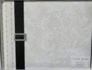 Hallmark IVORY WHITE BLACK BUCKLE GUEST BOOK Forever In Love Wedding Anniversary