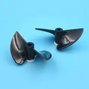 2-Blade Semi Invasion Propeller, for Brushed Jet Boat P70*D1.4 Hole Diameter 5mm Right Left 2-Blade Paddle RC Boat Propellers (Color : A Pair)
