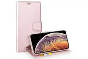 For Apple iPhone XR Case, Hanman Wallet Leather Flip Magnetic Stand Case Cover (Rose Gold)