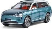Decorative Car Model 1:24 for M9 SUV Diecasts Metal Alloy Desktop Car Model New Year's Eve Party Decoration Perfect for Gifting(Blue)