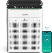 MORENTO Air Purifiers for Home Large Room Up to 1690 ft² with PM 2.5 Air Quality Monitor, Wi-Fi and Alexa compatible, HEPA Auto Mode Double-sided Air Inlet for Smoke and Odor, 23db, MR5866, White