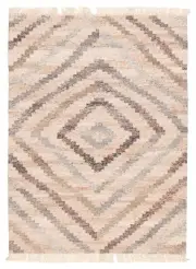 Vintage Hand Woven Kilim Rug 4'8" x 6'5" Traditional Wool Carpet