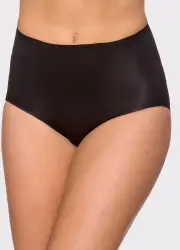 Microfiber Seamless Full Briefs-Black