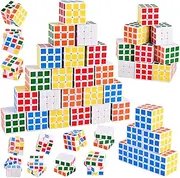 GOLDGE 60 Mini Cube Puzzles, 1.18in 3x3, Fun Party Favors for Kids - School Rewards & Classroom Prizes, Perfect for Birthdays, Easter, Christmas & Stocking Stuffers ﻿