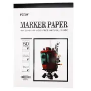 Premium 50 Sheets Sketch Marker Paper Pad Bleedproof Artist Drawing Paper 8.2...