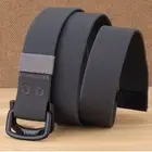 Mens Women Unisex Military Canvas Web Belt Double D-Ring Buckle Casual Waistband