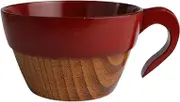 J-Kitchens Outdoor My Stacking Soup Cup, Vermilion, Wooden, Φ4.5 x 2.6 inches (11.5 x 6.5 cm), Current Model
