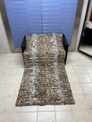 Luxury Lynx Fur Throw Real Lynx Blanket Genuine Fur Bedspread