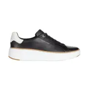 Cole Haan Women's Grandpro Topspin Sneaker, Black/Optc Wht/Cyber Yellow