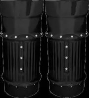 Covington Fork Leg Bells Covers Dimpled Black Pair Road King CVO 14