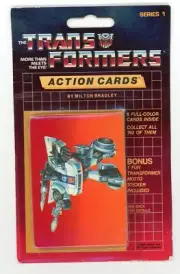 1985 HASBRO TRANSFORMERS SERIES 1 (8 CARDS) SEALED PACK **JAZZ on FRONT**