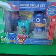 Children's PJ Mask Smile Set Toothbrush Holder, Toothbrush, & Rinse Cup set